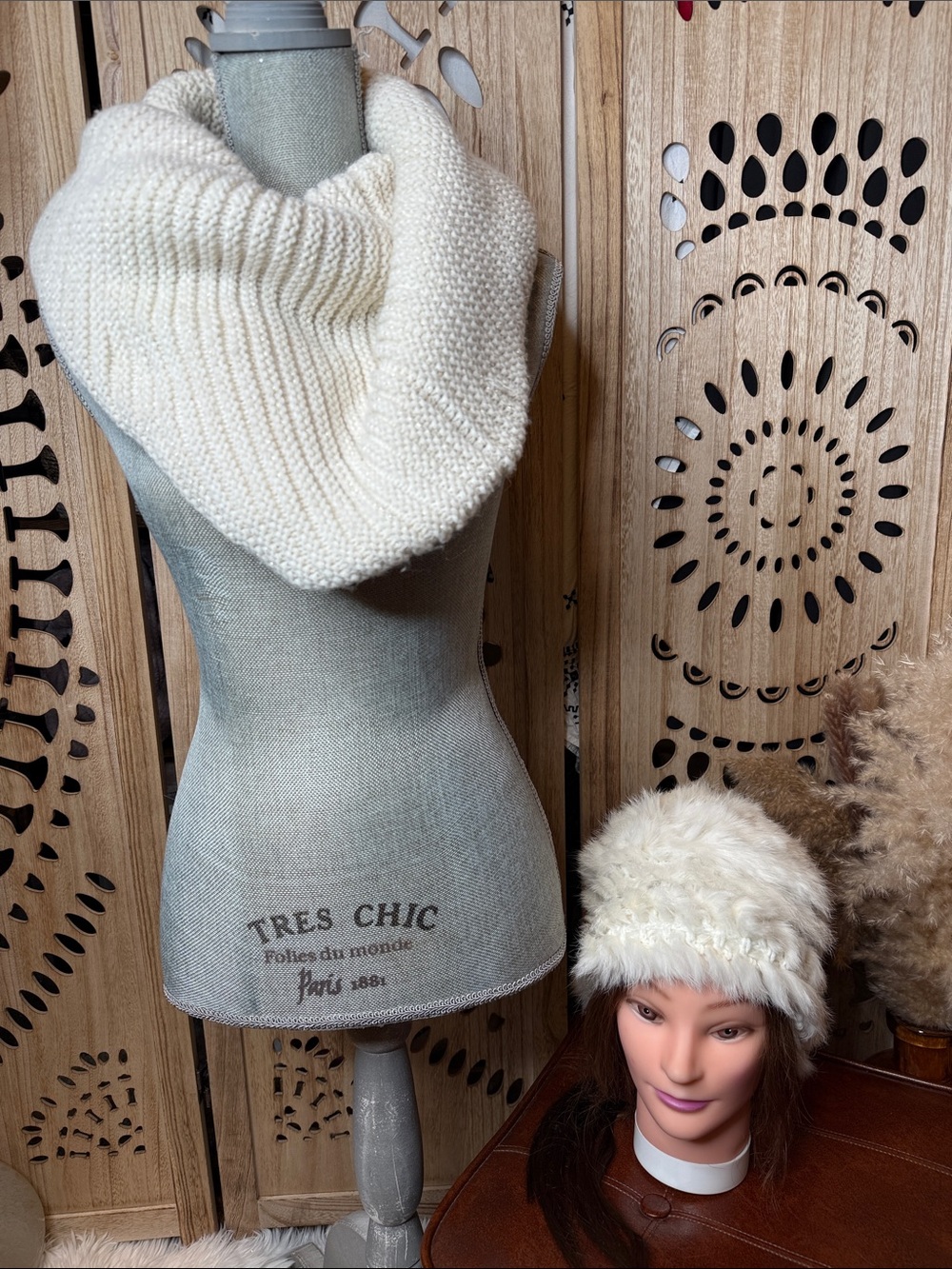 Merona Cream Knit Infinity Scarf